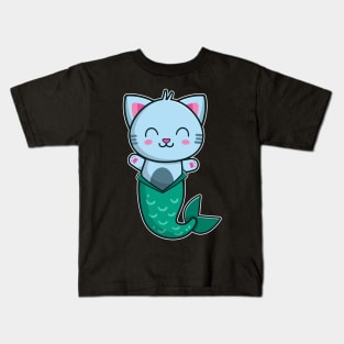 Purrmaid Cat Lover Mermaid Kitty Magical Meowmaid Gift graphic Kids T-Shirt